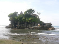tanah lot temple located at tabanan regency