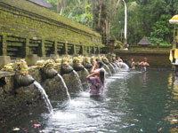 the spring water at tirta empul temple at tampak siring 