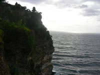 uluwatu temple located on the cliff